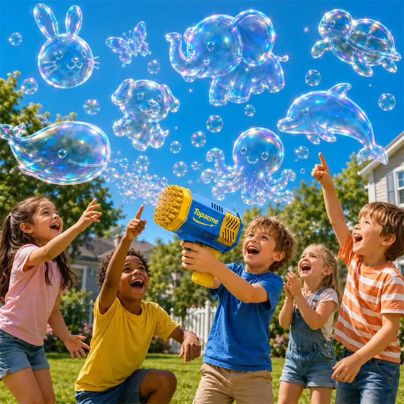Topacme® 3D Magic Bubble Blaster —— Animal & Ocean Fantasy Theme