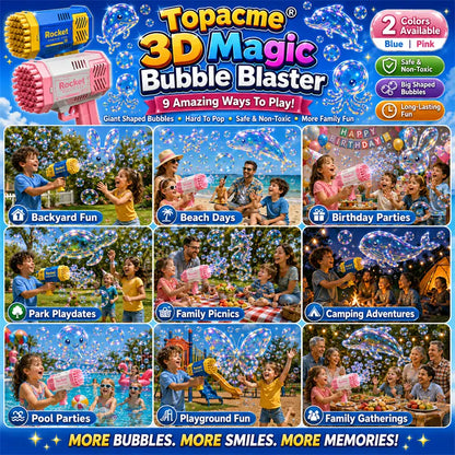 Topacme® 3D Magic Bubble Blaster —— Animal & Ocean Fantasy Theme